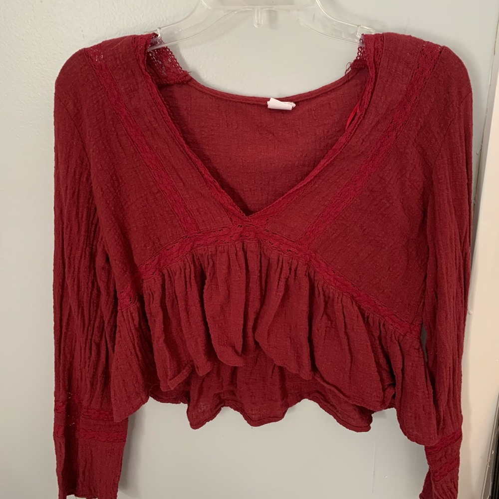 Long sleeve cropped top